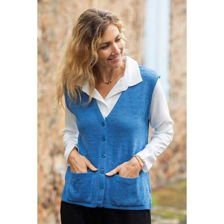 Gilet SM 5 coloris T.38 à 60 bleu