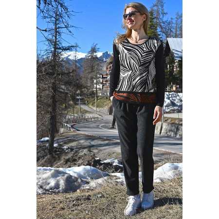 Pantalon pour femme âgée  avec ceinture élastiquée
