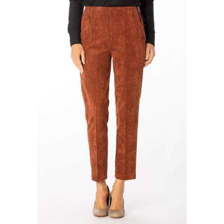 Pantalon velours ceinture élastique confortable pour femme âgée