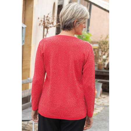 Gilet pour femme ouvert à l'avant avec des boutons facile à enfiler