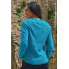 Pull maille pour femme senior - très doux - turquoise ou rouge - Facilavi