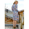 Robe ouverte devant par boutons facile à enfiler pour femme âgée