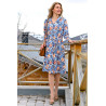 Robe ouverte devant par boutons facile à enfiler pour femme âgée