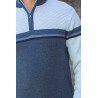 Pull avec zip facile à enfiler pour homme senior - pratique à mettre