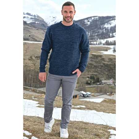 Pull  chaud d'hiver pour homme âgé / senior facile à enfiler.