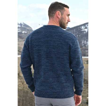Pull  chaud d'hiver pour homme âgé / senior facile à enfiler.