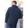 Pull 30% laine pour homme âgé facile à enfiler. Chaud et confortable.