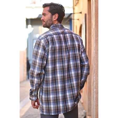 Chemise pour homme âgé (senior) avec ouverture facile par boutons avant