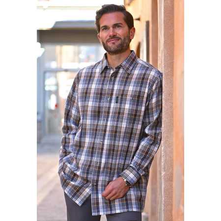 Chemise pour homme âgé (senior) avec ouverture facile par boutons avant