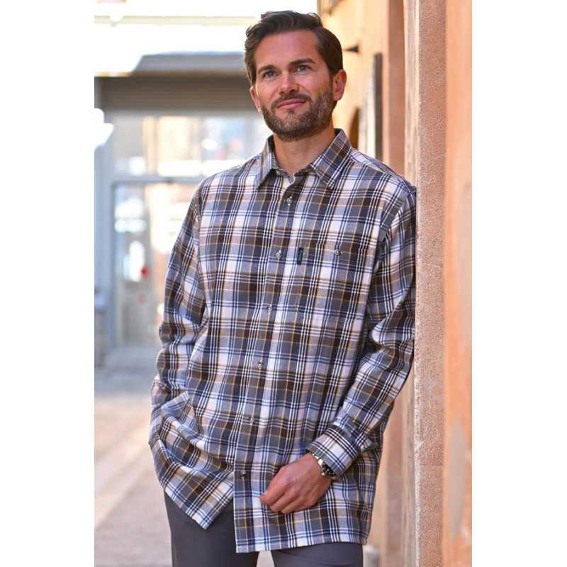Chemise pour homme âgé (senior) avec ouverture facile par boutons avant
