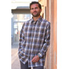 Chemise pour homme âgé (senior) avec ouverture facile par boutons avant
