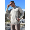 Gilet manches longues fermeture zip pour homme senior - 2 poches