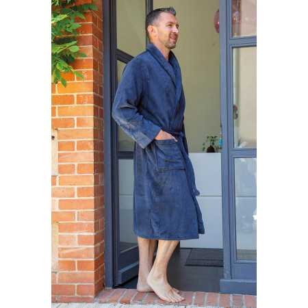 Peignoir pour homme - 100% polyester - doux, chaud et confortable