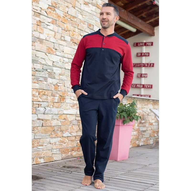 Pyjama facile à enfiler pour homme senior - confortable Pyjama facile à enfiler pour homme senior - confortable