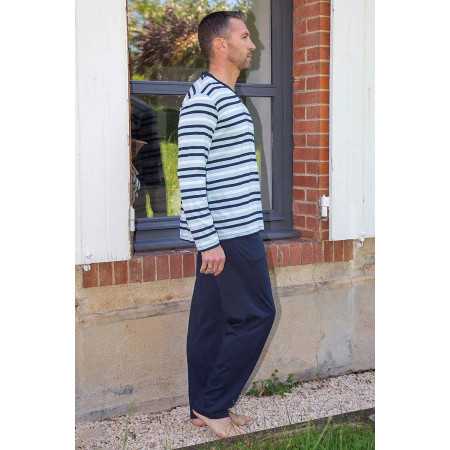Pyjama jogging col en V T2 à 6 profil