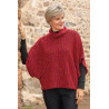 Poncho pour femme - col boule - fabriqué en France - chaud