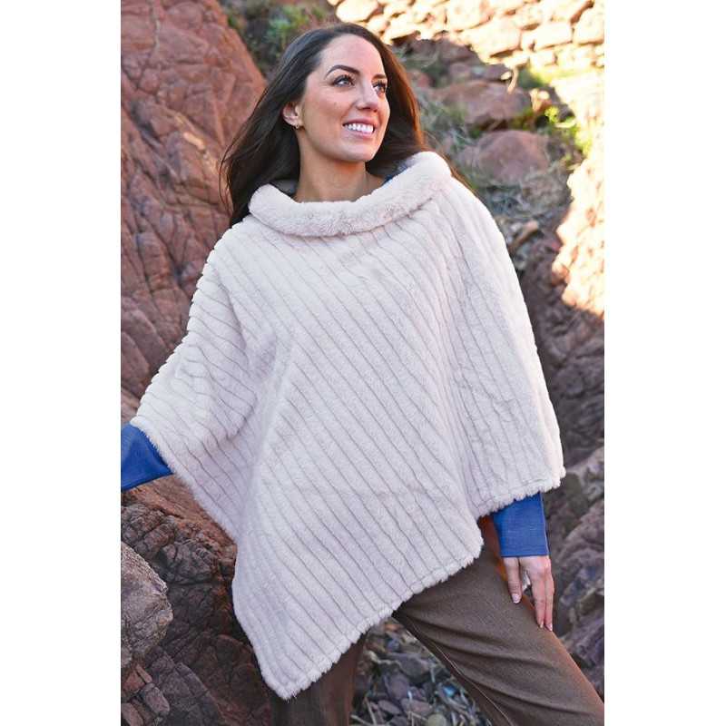 Poncho tout doux pour femme senior - Confortable et chaud Poncho tout doux pour femme senior - Confortable et chaud