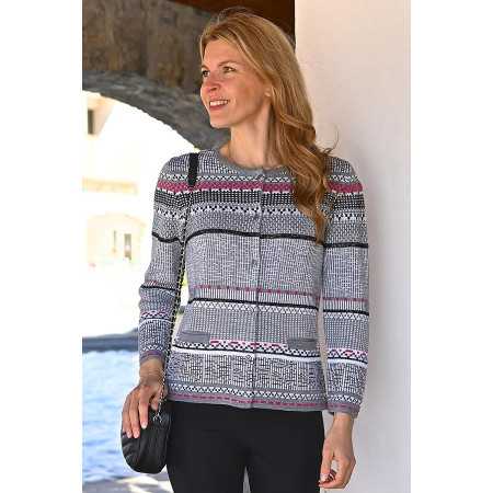 Cardigan ouvert à l'avant par boutons pour femme - facile à enfiler