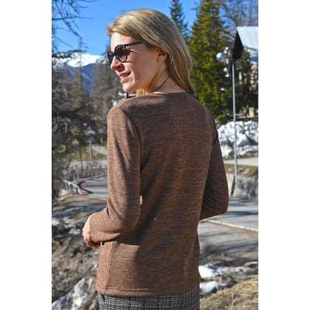 Pull fluide pour femme senior - Manches longues - facile à enfiler