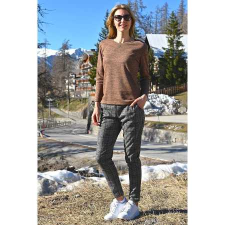 Pull fluide pour femme senior - Manches longues - facile à enfiler