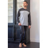 Pyjama pour homme senior - chaud et confortable - 100% coton