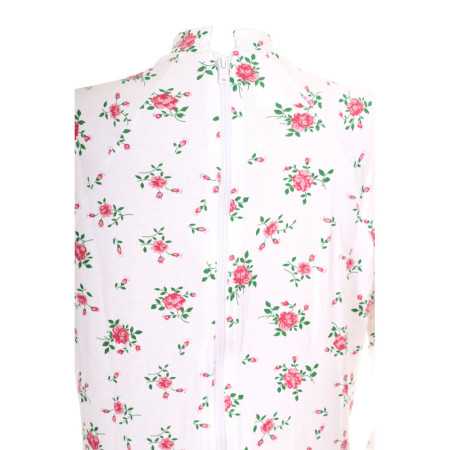 Grenouillère motif fleur nuit confort coton dos