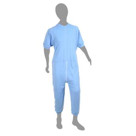 Grenouillère médicalisée courte - femme âgée dépendant Ehpad - coton