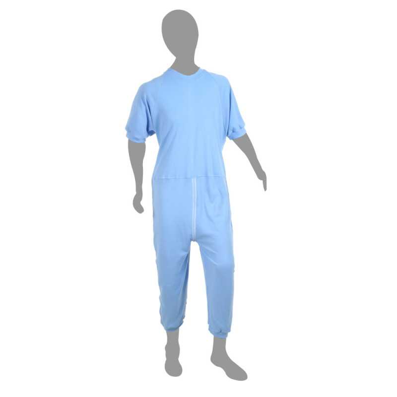 Grenouillère médicalisée courte - femme âgée dépendant Ehpad - coton Grenouillère médicalisée courte - femme âgée dépendant Ehpad - coton