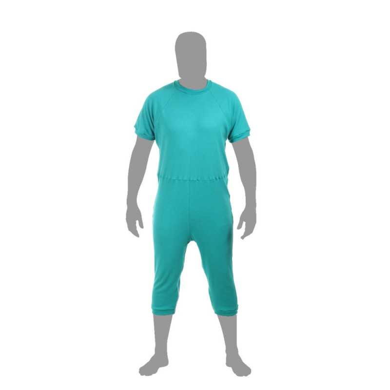 Grenouillère médicalisée fermeture dans le dos pour homme 100% coton - courte Grenouillère médicalisée fermeture dans le dos pour homme 100% coton - courte
