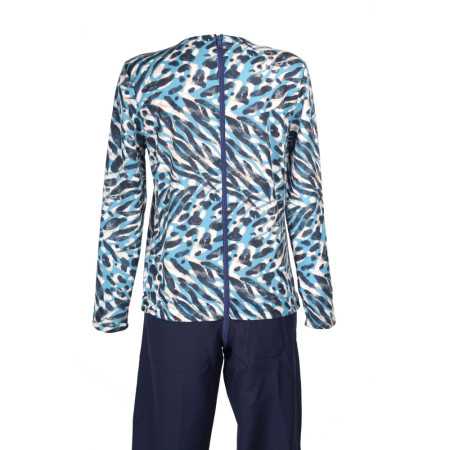 Grenouillère bleue pour femme âgée dépendante - Ehpad / Gériatrie - hiver