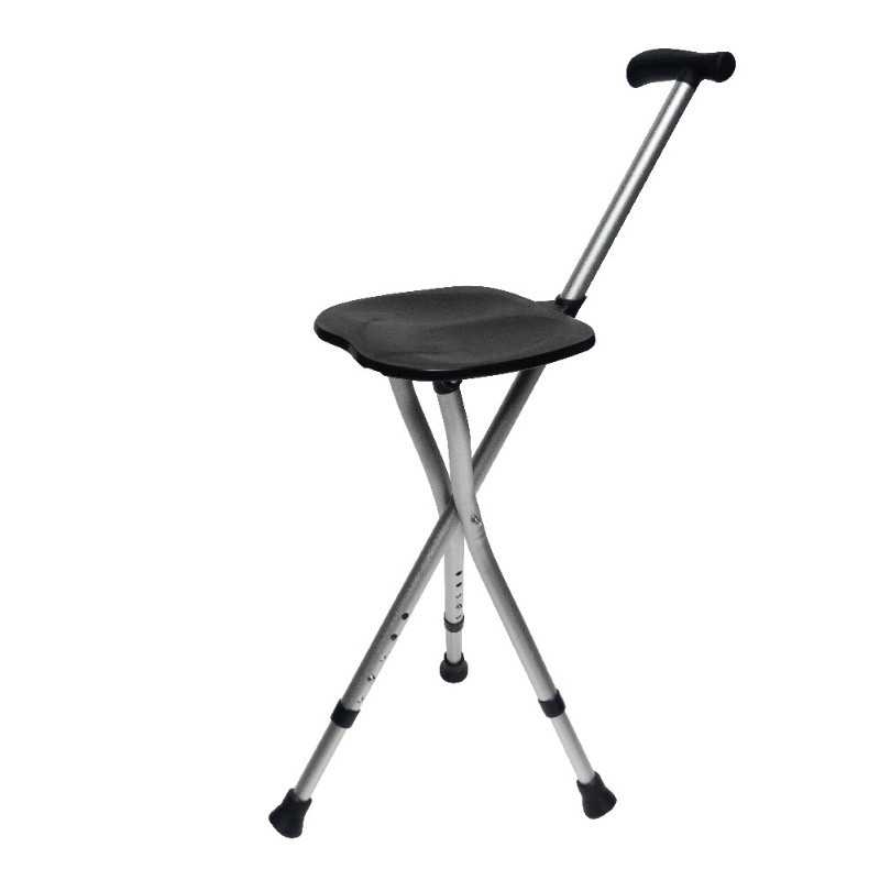 Canne siège pliante 3 pieds légère - pour senior