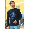 Tee-shirt marine porté
