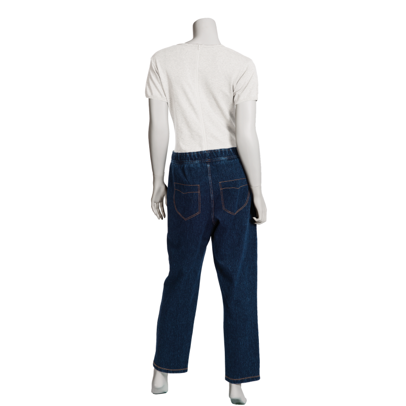 Grenouillère de jour en jean's - homme dépendante - ouverture dos zip