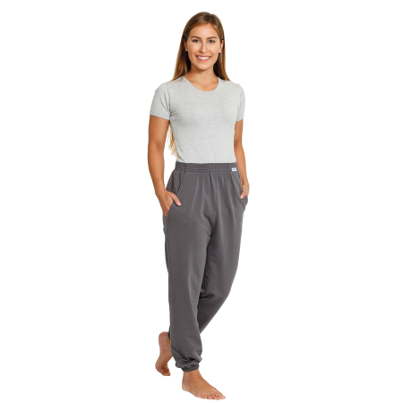 grenouillère jogging gris femme âgée dépendante