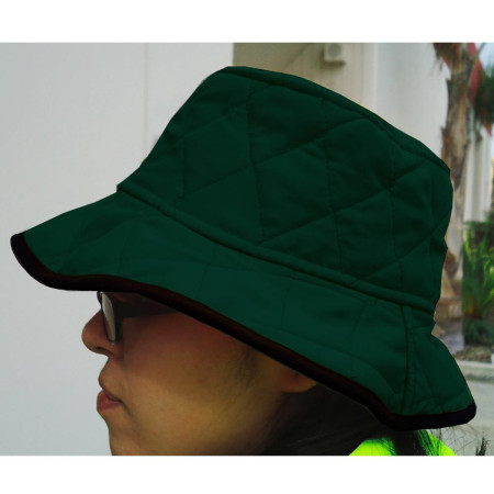 Chapeau fraîcheur vert bouteille Cool Medics profil bords baissés