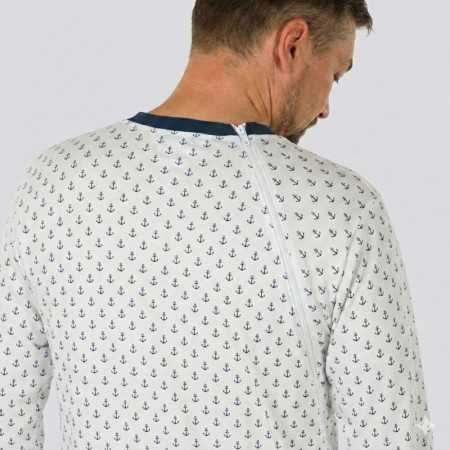 Grenouillère homme ancre de dos - fermeture diagonale dos