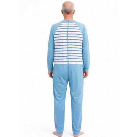 Grenouillère fermeture dans le dos pour homme âgé dépendant - Ehpad