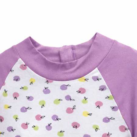 Grenouillère médicalisée nuit femme senior parme zoom motifs