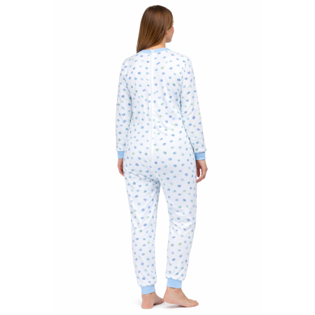 Grenouillère nuit femme senior : imprimé vue dos