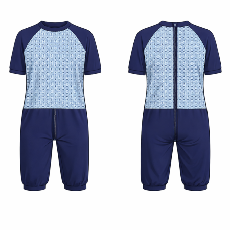 Grenouillère courte pour homme ouverte dans le dos par zip - été