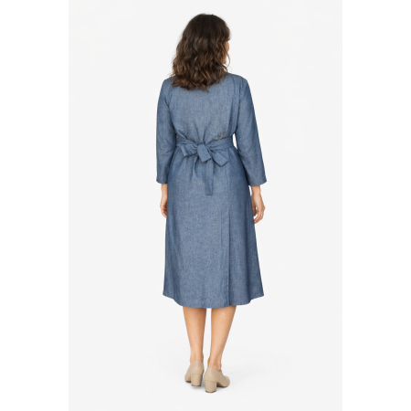 Robe médicalisée jean's foncé femme senior Ehpad - ouverture dos