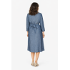 Robe médicalisée jean's foncé femme senior Ehpad - ouverture dos