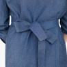 Robe femme senior ouverte dans le dos médicalisée en jean's  zoom noeud
