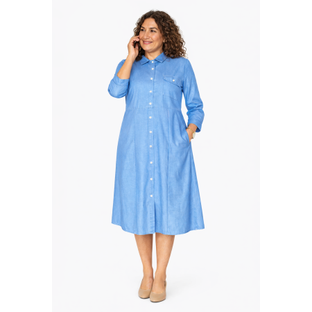 Robe médicalisée jean's  femme âgée dépendante - ouverte dans le dos