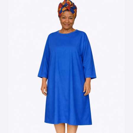 Chemise malade femme vue de face - bleu roy