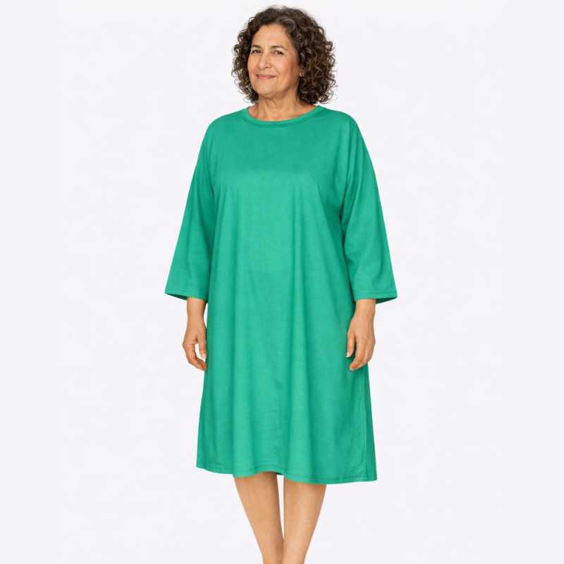 Chemise malade femme vue de face -  vert