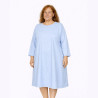 Chemise de nuit malade hospitalisation femme senior grande taille coloris bleu ciel vue de face