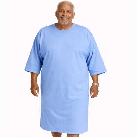 chemise malade homme grande taille coloris bleu ciel