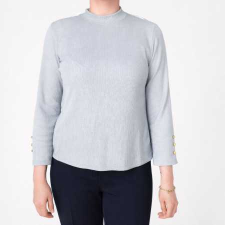 Haut médicalisé femme coloris bleu - vue de face