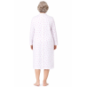 chemise de nuit femme senior ouverture dos par pressions raisin rose